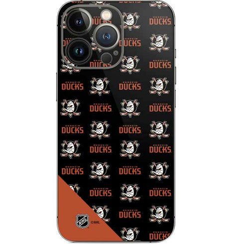 NHL Anaheim Ducks Pattern iPhone 14 Pro Skin